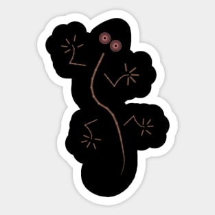 Spirograph Gecko silhouette Sticker